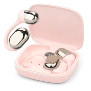 Auriculares Bluetooth ZIHNIC Open-Ear, Mic, Gancho Rosa, IP