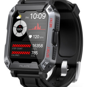 Reloj Inteligente ALKAI N27 Rugged Militar 5ATM - Negro
