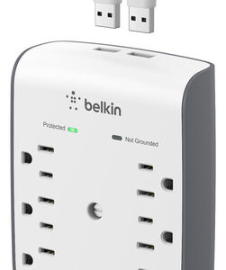 Protector Sobretensiones Belkin 6 Tomas + 2 USB-A 900J - Ca
