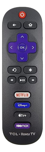 Control Remoto Reemplazo TCL para Roku Smart TV - Negro