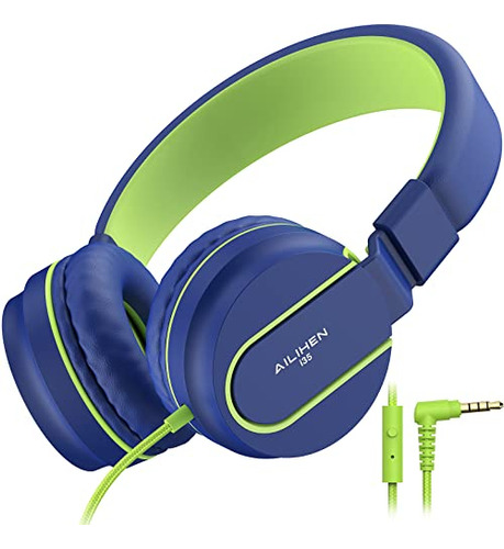AILIHEN I35 Auriculares Niños Azul Verde, Volumen Seguro 9