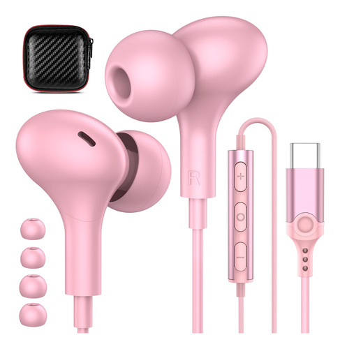 Auriculares USB C Magnéticos con Mic, HiFi, Cancelación d