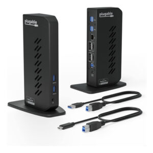Station Dock Dual 4K Plugable USB 3.0/USB-C DisplayPort/HDM