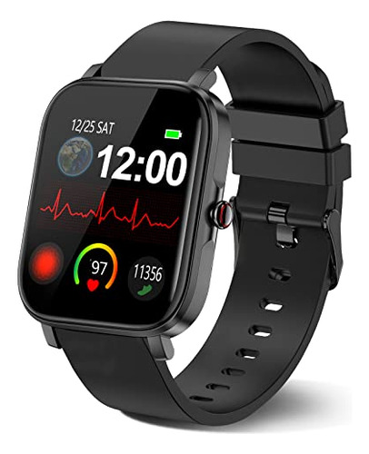 Choiknbo Smart Watch Negro, Reloj Inteligente Fitness IP68