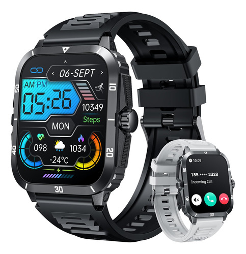 Smartwatch Hombre Control Llamadas, Táctil 2", Impermeable