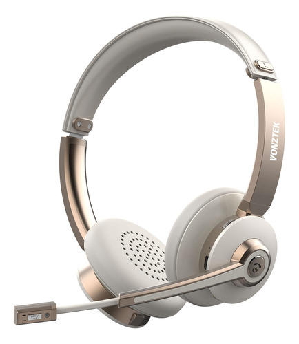 Auriculares Vonztek Bluetooth Oro con Micrófono, Cancelaci