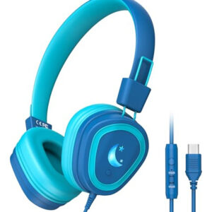 Auriculares Niños 2024 con Micrófono USB-C, Plegables 85d