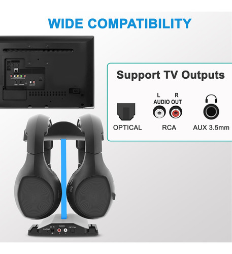 Auriculares Inalámbricos WallarGe Dual para TV - Set de 2, - Imagen 8