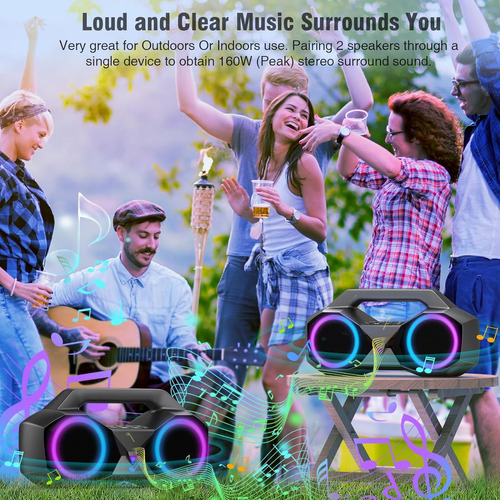 Kmag Altavoz Bluetooth Portátil Ipx7 Impermeable Altavoces 110v - Imagen 5