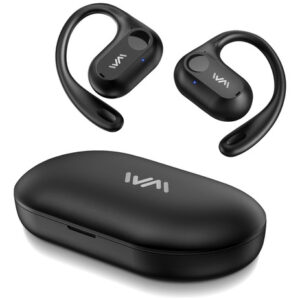 WOINNMM Auriculares Open Ear Bluetooth 5.3, Mic, Negro, 30H
