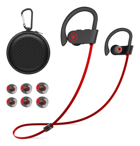 Auriculares Bluetooth JOYWISE Rojos Inalámbricos IPX7, 16H