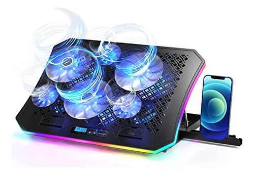 KeiBn A8 Pad Enfriamiento RGB para Laptop, 6 Ventiladores -