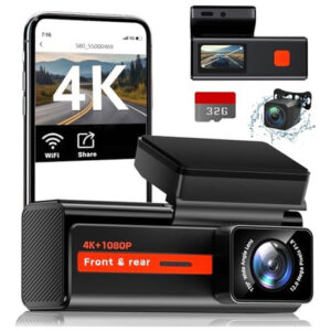 "Veement S80 Dash Cam Dual 4K+1080P WiFi, Visión Nocturna,
