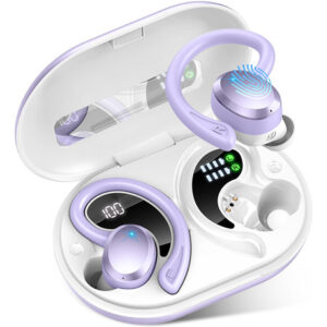 Auriculares Inalámbricos Bluetooth 5.3, 48H Deporte Morado