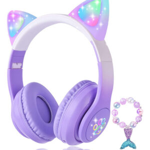 Auriculares KORABA para Niños Bluetooth Orejas de Gato, LE