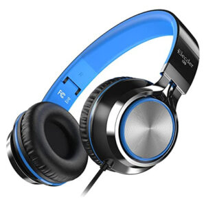 Auriculares ELECDER i39 Plegables Azul/Negro con Micrófono