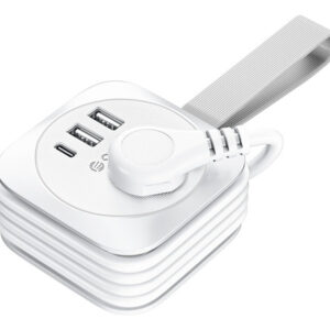 Essentials Crucero 2024: Regleta Viaje 4ft, 2 Tomas, 3 USB
