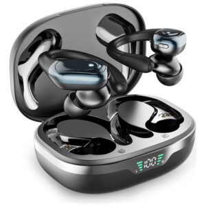 Auriculares Bluetooth Inalámbricos - 80 hrs, IPX7, Grises,
