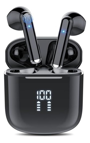 Auriculares Bluetooth 5.3 Inalámbricos, 4-Mic y ENC, Táct