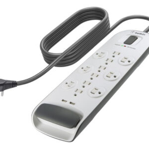 Belkin Protector Sobretensión 12 Tomas y 2 USB Blanco, 399