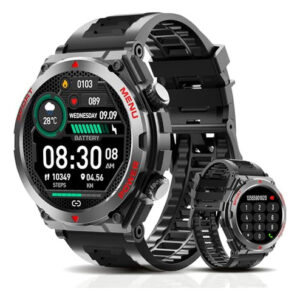 Reloj Inteligente Militar Táctico Negro - Pantalla 1.52",