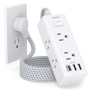 Protector Sobretensiones 10Ft 6 Tomas+3 USB (1 USB C) - Neg