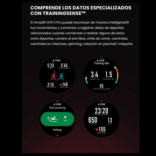 Reloj Inteligente Amazfit Gtr 3 Pro Smartwatch 1.39´´ Gps Color De La Caja Negro - Imagen 5