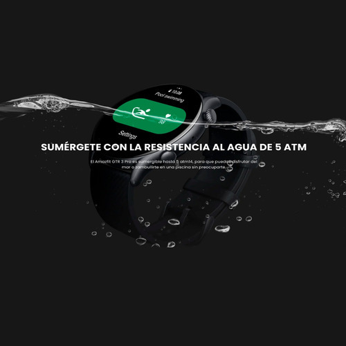 Reloj Inteligente Amazfit Gtr 3 Pro Smartwatch 1.39´´ Gps Color De La Caja Negro - Imagen 8