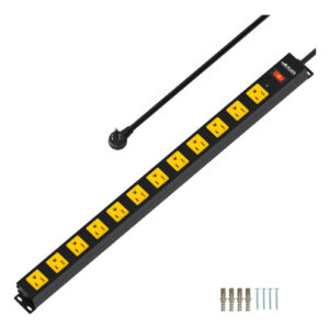 Regleta 12 Tomas, Protector Sobretensiones 2100J, 6FT, Indu