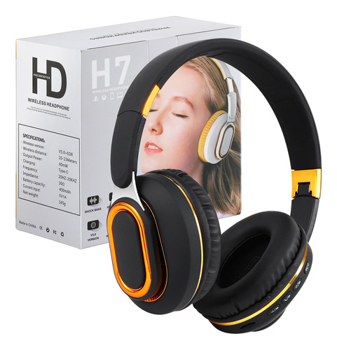 YPENSLZX Auriculares Bluetooth Plegables Inalámbricos Negr