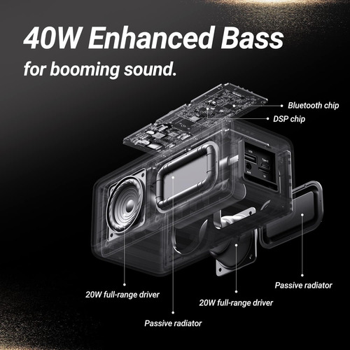 Bogasing Altavoces Bluetooth, Altavoz Inalámbrico Portátil 110v - Imagen 3