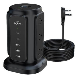Regleta AiJoy con 9 Tomas y USB, Protector Sobretensión 12