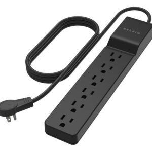 Protector Belkin 6 Tomas, Cable 1.8M, Rotación 360° - Neg