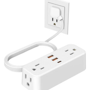 BEVA Regleta Protector de Sobretensiones Mini, 4 Tomas y 3