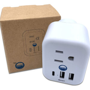 Regleta Aprobada para Crucero 6 Salidas, 2 USB-A, 1 USB-C -