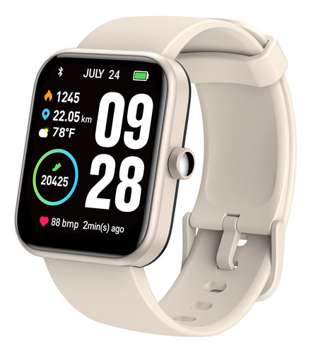 TOZO S2 44mm Reloj Inteligente Champagne - Monitor Cardíac