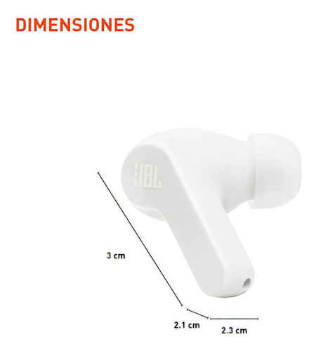 Audífonos Inalámbricos Jbl Vibe Beam Bluetooth, Blanco. Color Blanco Color De La Luz Blanco - Imagen 6