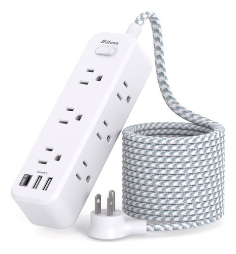 Protector Sobretensiones 9 Tomas, 3 USB, 5ft, Negro - Estac