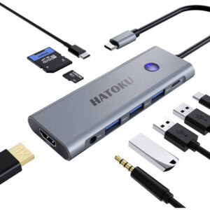 Hub USB C 9 en 1 Estación de Acoplamiento - HDMI 4K, PD 10