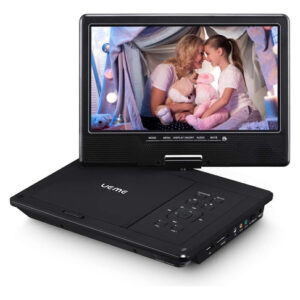 Reproductor DVD Portátil UEME para Coche 10.1" HD, Negro,