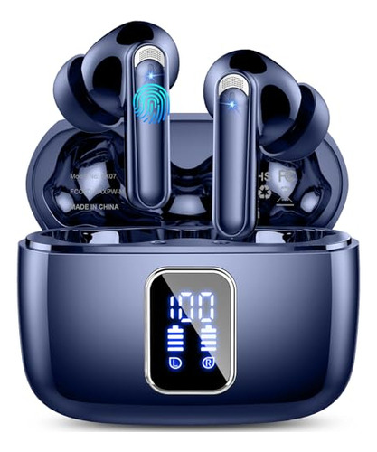 Auriculares Inalámbricos Azules Bluetooth 5.3, 48H, IP7, E