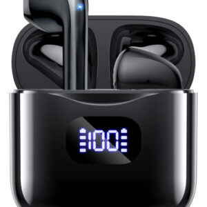 KTGEE Auriculares Inalámbricos Bluetooth 5.3 Negros 40Hrs