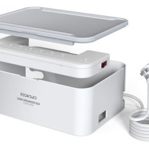 Regleta Redagod 8 Enchufes y 3 USB, con Caja, 2m, Organizad