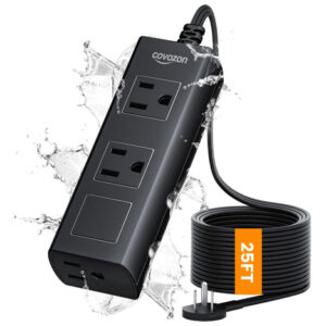 Covozon Extensión Exterior 25 FT, Cable Resistente, Negro