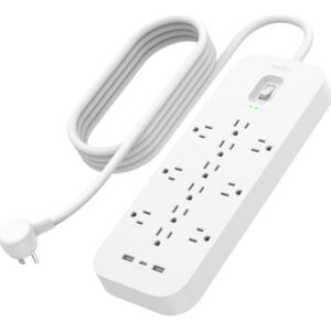 Belkin Protector Sobretensión 12 Enchufes, 2 USB-A, 1 USB-