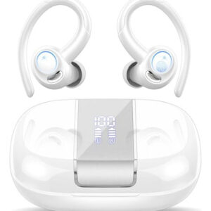 Auriculares Deportivos Inalámbricos Blancos Bluetooth 5.3