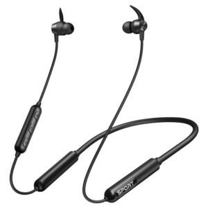 Auriculares Bluetooth CXK Neckband 80H, Impermeables, Negro