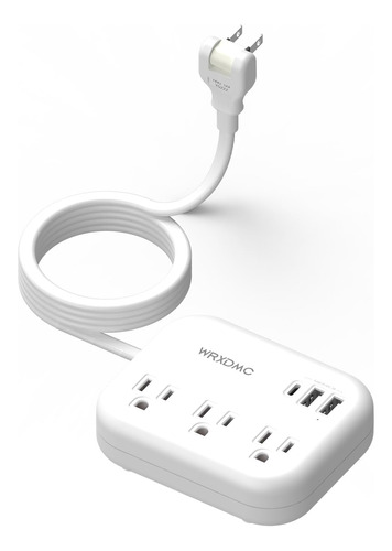 Regleta de Poder 1875W WRXDMC, Adaptador 2 a 3 Clavijas, 5f
