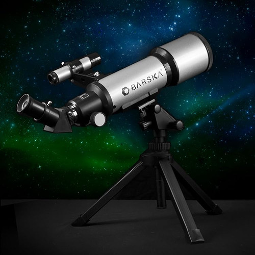 Barska Starwatcher Telescopio Refractor De 400 X 70 mm Con. Color Plateado - Imagen 5