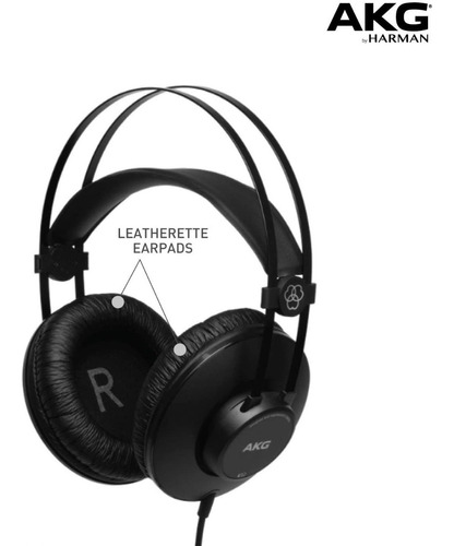Audífonos Akg Blackshark K52 Abz Matte Black Con Luz Azul - Imagen 9
